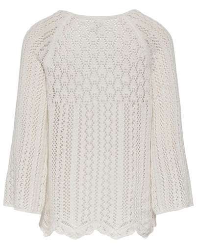 Only - ONLNola Loose O-Neck Strik - Cloud Dancer